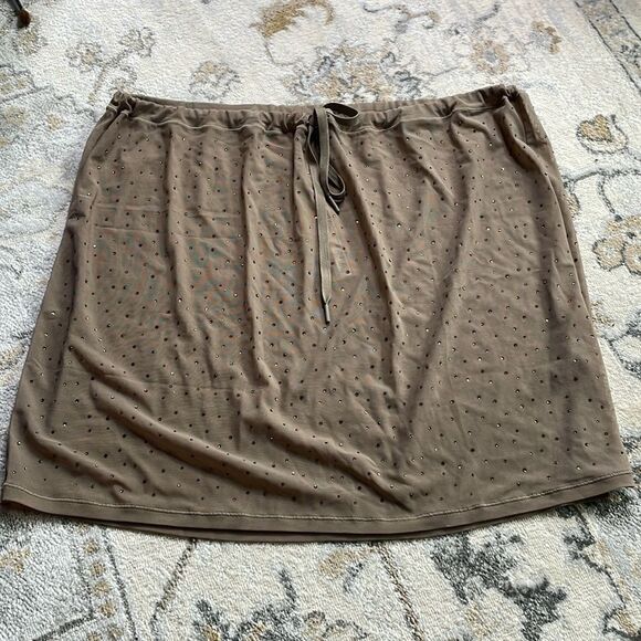 SKIMS NWT Mesh Rhinestone Swim Cover Mini Skirt - Picture 3 of 7